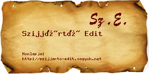 Szijjártó Edit névjegykártya
