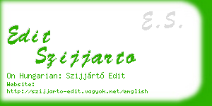edit szijjarto business card
